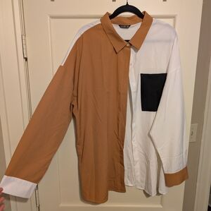 Shein 4X Colorblock Button Down